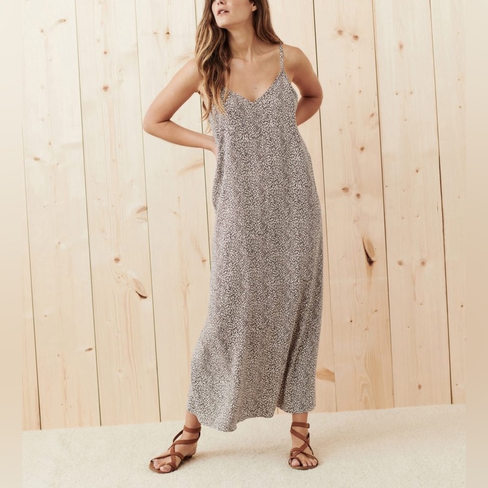 Jenni Kayne Slip Dress in Leopard Print, Small